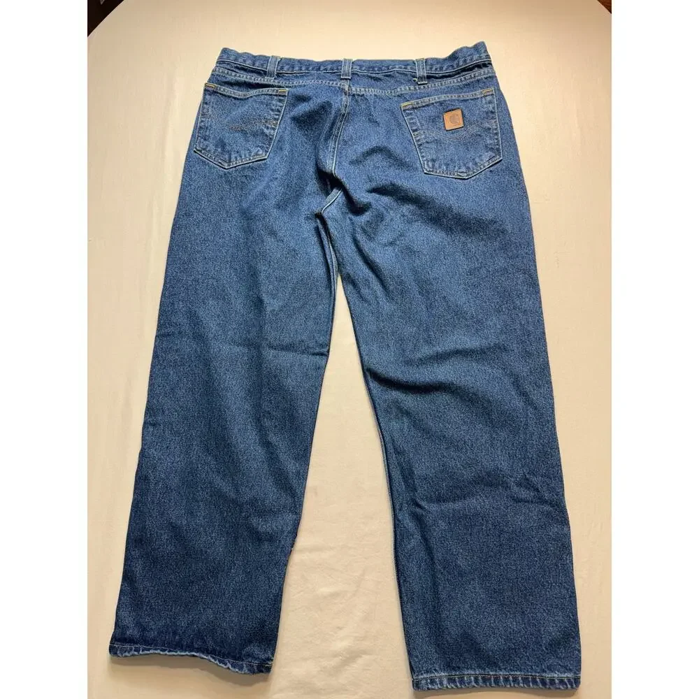 Mens‎ Carhartt B460 Relaxed Fit Jeans 44x30 Workwear Denim Durable